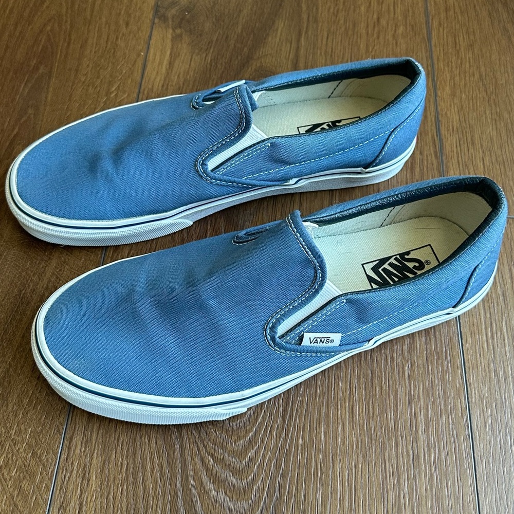 Vans Classic Blue Slip-On Canvas Loafers